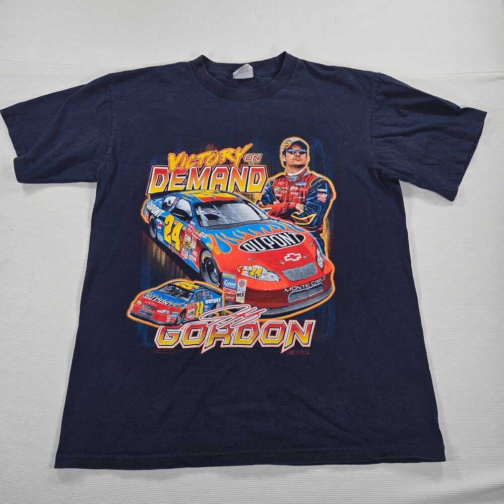 Vintage 2002 Chase Authentics Jeff Gordan "Victory On Demand" T-Shirt Size Large